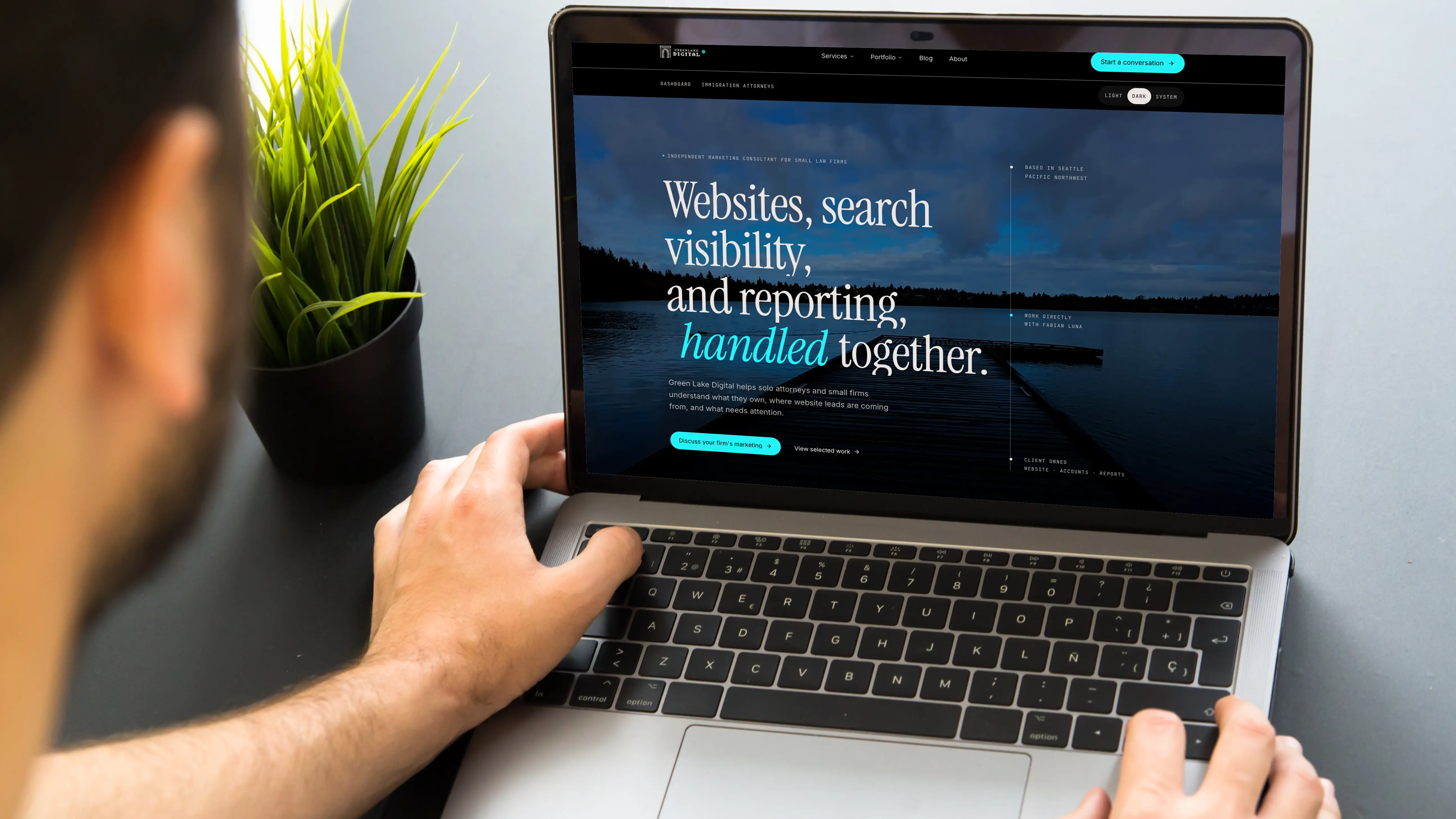Green Lake Digital. Website design desktop view by Green Lake Digital