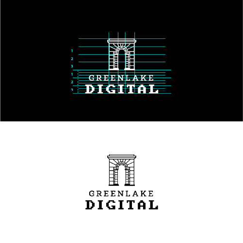 Green Lake Digital. Logo design