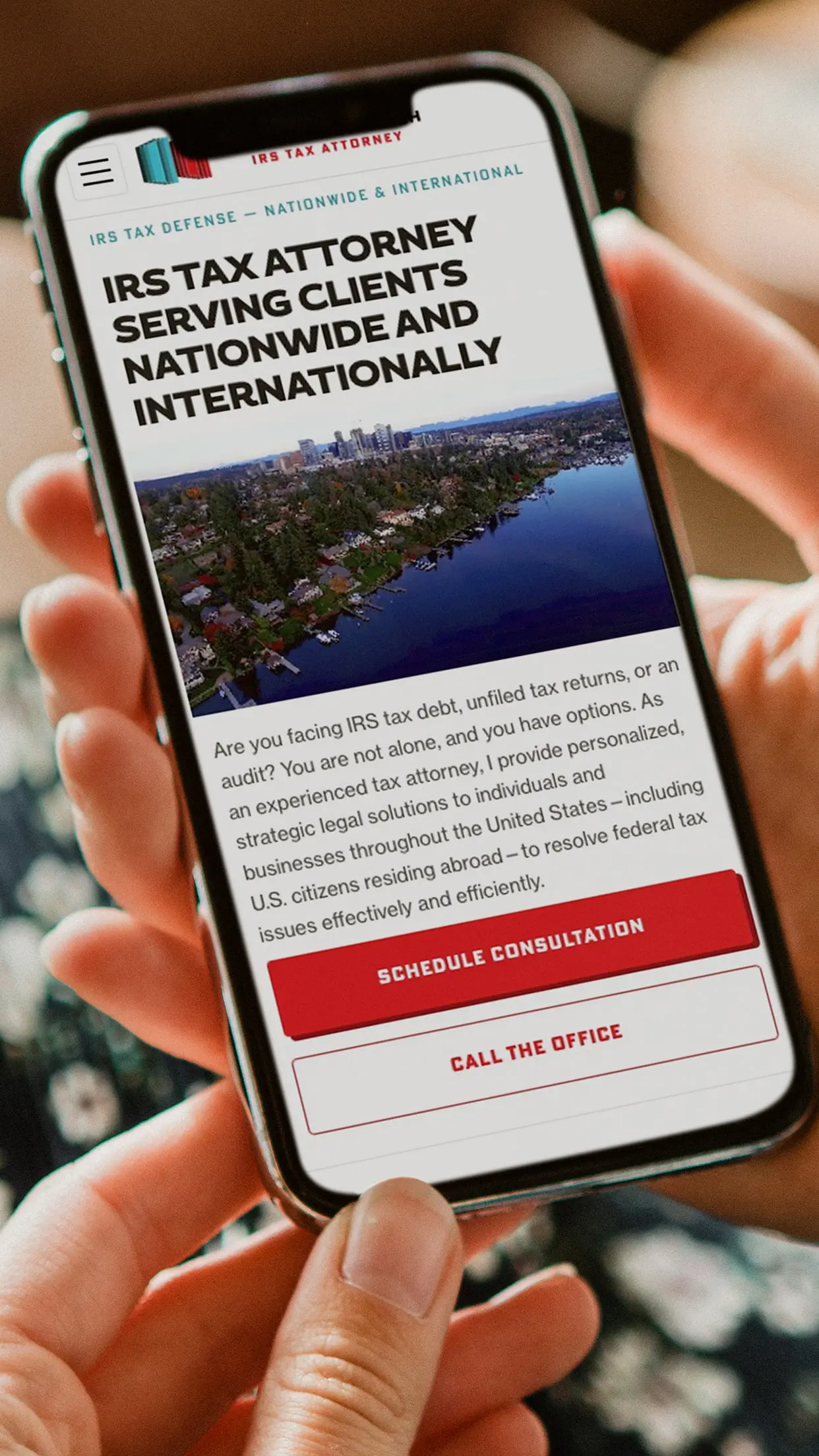 Lana Kurilova Rich. Mobile website design by Green Lake Digital
